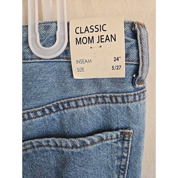 SONG Classic Mom Blue Jeans with Holes size 5,27 24 inseam - Picture 7 of 12
